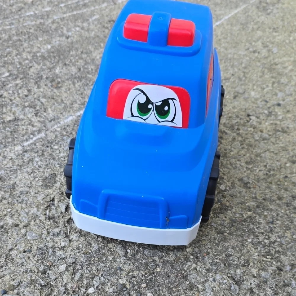 Blue Kids Police Toy Car - Sturdy Push Vehicle